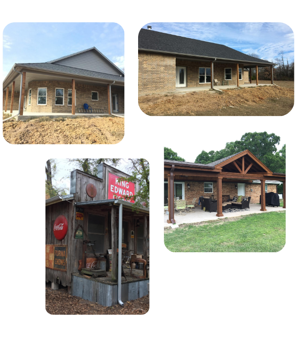 seamless gutter installation collage